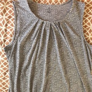 Worthington Sleeveless Polka Dot Blouse M